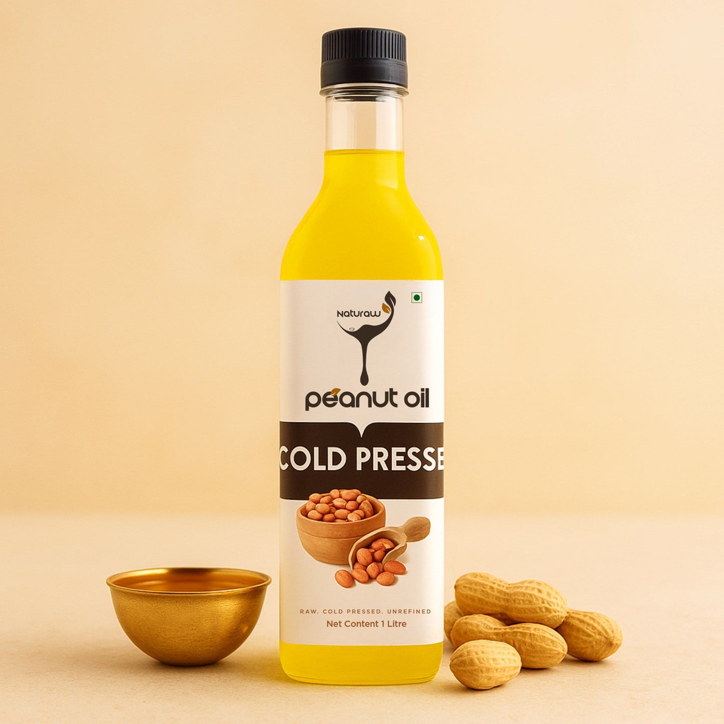 Cold Pressed Peanut Oil Organic, Pure and Natural