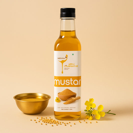 Cold Pressed Yellow Mustard Oil, Organic, Pure and Natural