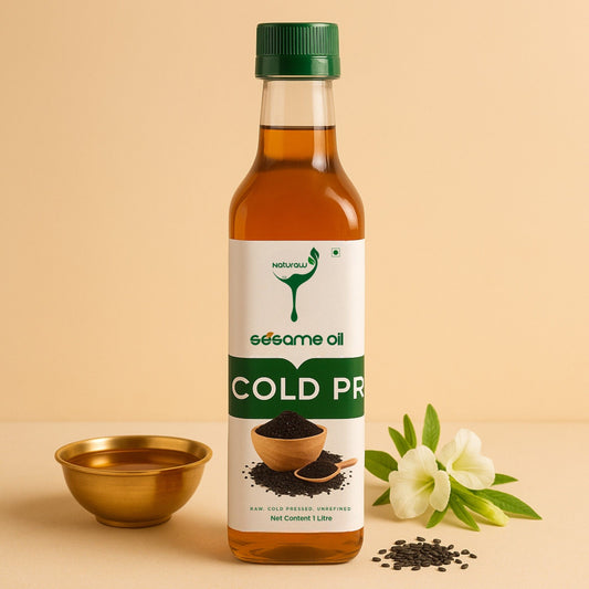 Cold Pressed Sesame Oil, Organic, Pure and Natural